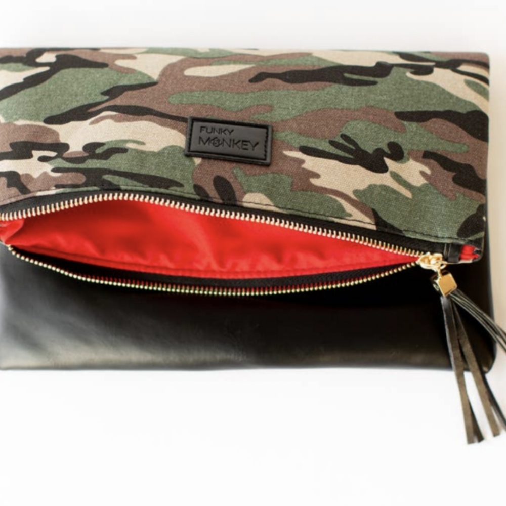 Camo Print Clutch